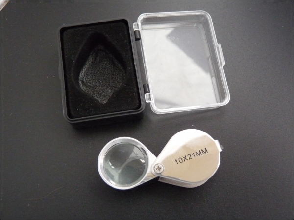 Hand loupe 10x21mm with box
