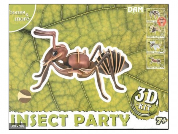 Ant Wooden puzzle 3D with skin Bones&More
