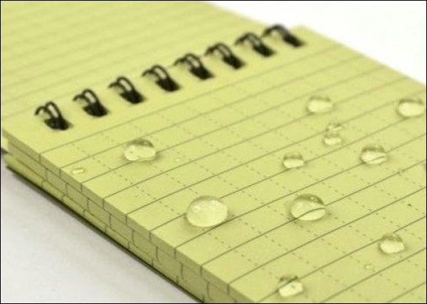 Waterproof notebook middle