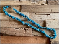 Necklace short Apatite blue