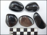 Obsidian black tumblestone polished large