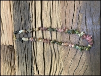 Necklace short Tourmaline multi color